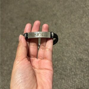 Libra Zodiac Bracelet - Black and Silver